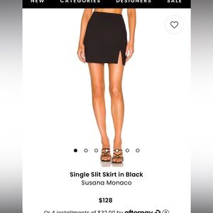 Black mini skirt